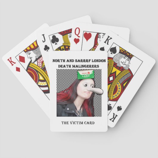 De slachtofferkaart pokerkaarten (Achterkant)