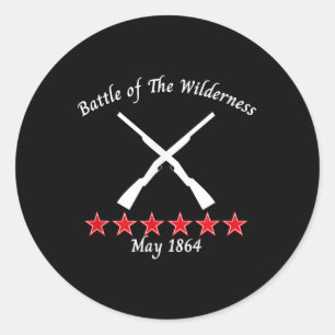 De Slag bij de Wildernis Virginia 1864 Ronde Sticker