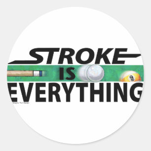 De slag is alles Bal 9 Ronde Sticker