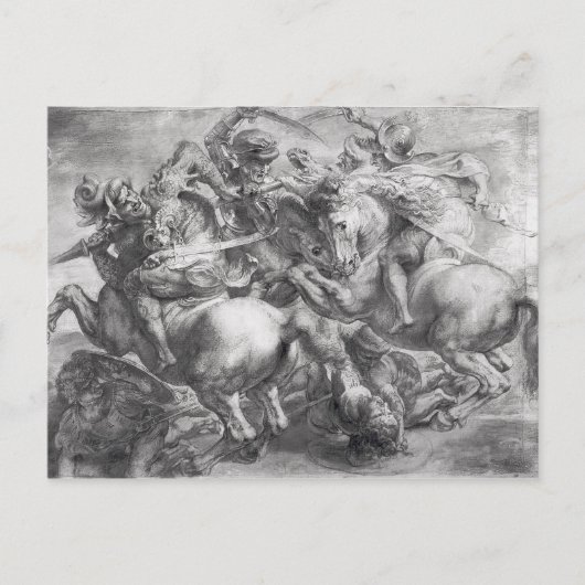 De slag om Anghiari na Leonardo da Vinci Briefkaart (Voorkant)