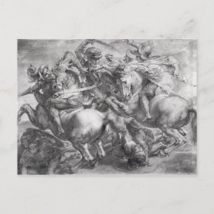 De slag om Anghiari na Leonardo da Vinci Briefkaart