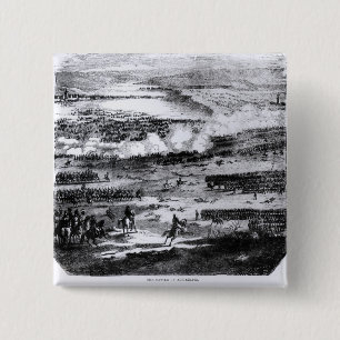 De slag om Austerlitz, 2 december 1805 Vierkante Button 5,1 Cm