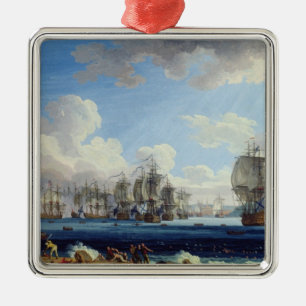 De slag om Chesma op 5 juli 1770 Metalen Ornament