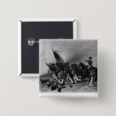 De slag om Chippewa Vierkante Button 5,1 Cm (Voorkant /achterkant)