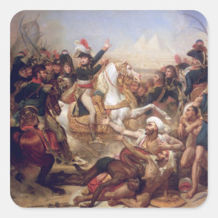 De slag om de Pyramides, 21 juli 1798 Vierkante Sticker