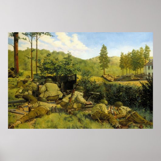 De slag om Mortain van Keith Rocco Print (Voorkant)