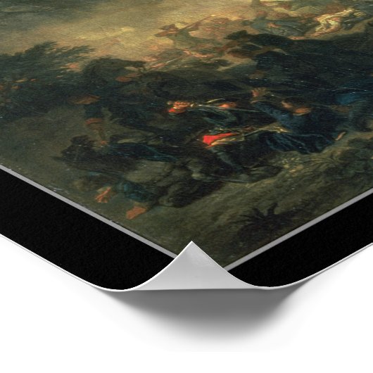 De slag om Poltava in 1709, 1717 Poster (Hoek)