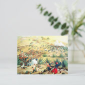 De slag om Puebla, 5 mei 1862 Briefkaart (Staand voorkant)