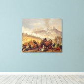 De slag om Solferino Canvas Afdruk (Insitu (Houten vloer))