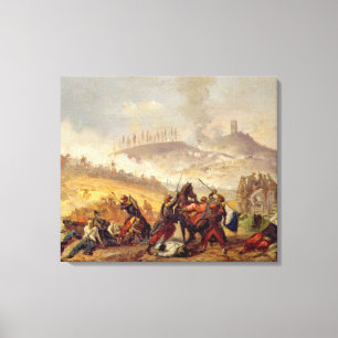 De slag om Solferino Canvas Afdruk