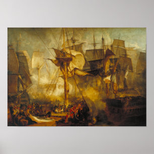 De slag om Trafalgar 1806 J. M. William Turner Poster