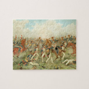De slag om Vitoria, 21 juni 1813 (w/c op papier) Legpuzzel
