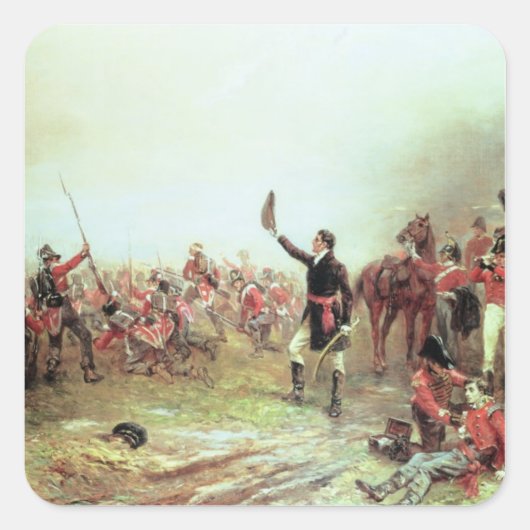 De slag om Waterloo, 18 juni 1815 2 Vierkante Sticker (Voorkant)