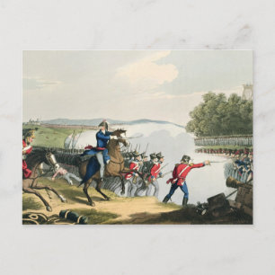 De slag om Waterloo besloot door de hertog van Wel Briefkaart