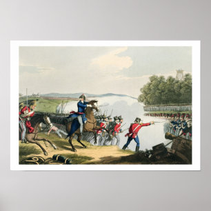 De slag om Waterloo besloot door de hertog van Wel Poster