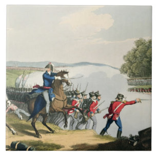 De slag om Waterloo besloot door de hertog van Wel Tegeltje
