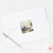 De slag om Waterloo besloot door de hertog van Wel Vierkante Sticker (Envelop)