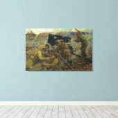 De slag om Yelnya bij Moskou in 1941 Canvas Afdruk (Insitu (Houten vloer))