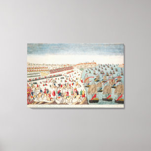 De slag om Yorktown, 19 oktober 1781 Canvas Afdruk