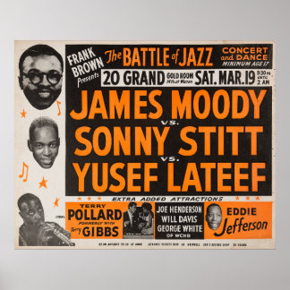 De Slag van de Jazz Vintage Poster
