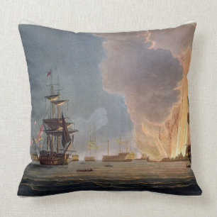 De slag van de Nijl, 1 augustus 1798, gegraveerd Kussen