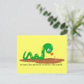 De slang en de worm briefkaart (Staand voorkant)