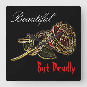 De slang nam klokpython toe vierkante klok