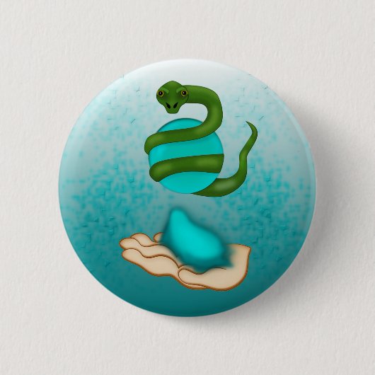 De slang ronde button 5,7 cm (Voorkant)