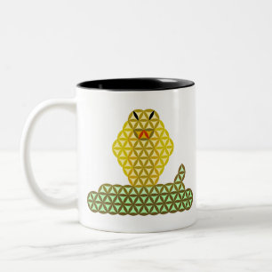 de slang van het leven - heilige dieren , A01 Tweekleurige Koffiemok