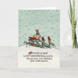 De Slangen van het Ijs van Kerstmis Feestdagen Kaart