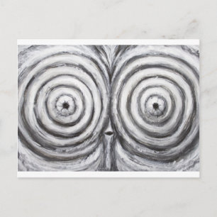 De slapeloosheid pinguïn (vreemd surrealisme) briefkaart