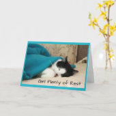 De slapende kat krijgt een goede Kaart (Gele Bloem)