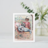 De slapende schoonheid, Louis Wain Briefkaart (Staand voorkant)