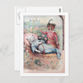 De slapende schoonheid, Louis Wain Briefkaart (Voorkant / Achterkant)