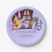 De slapende schoonheid papieren bordje (Voorkant)