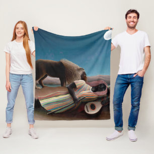 De slapende zigeuner, Henri Rousseau Fleece Deken