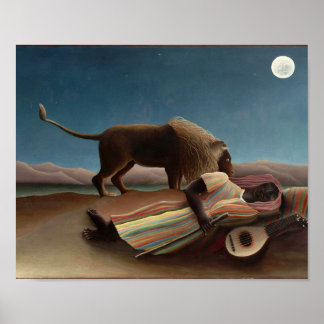 De slapende zigeuner, Henri Rousseau Poster