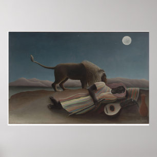 De slapende zigeuner van Henri Rousseau Poster