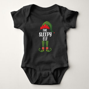 De Slaperige Elf Familie Matching Groep Kerstmis  Romper