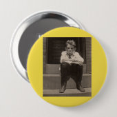 de slechte houding ronde button 4,0 cm (Voorkant /achterkant)