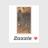 De slechtheid van de mensheid voor de vloed sticker (Vel)