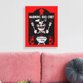 De slechtste BBQ-kok ter wereld Canvas Afdruk (Insitu (Woonkamer))