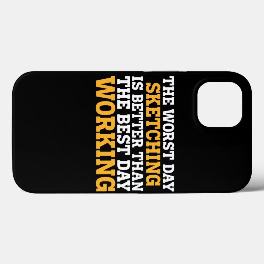 DE SLECHTSTE DAG SCHETSEN GRAPPIG SARCASTISCH Case-Mate iPhone CASE (Achterkant (horizontaal))