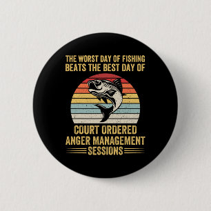 De slechtste dag van de Vist de beste dag van het Ronde Button 5,7 Cm