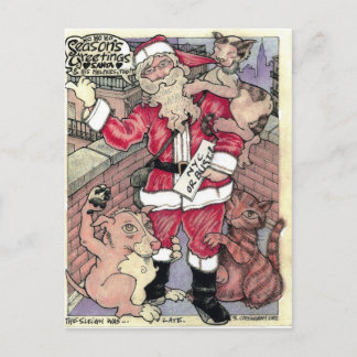 De slee was te laat briefkaart