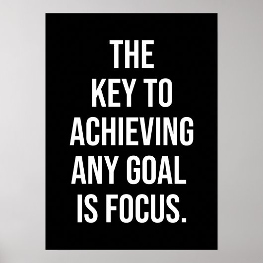 De sleutel is focus - Motivatie Poster (Voorkant)