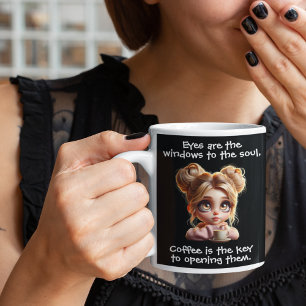 De sleutel is koffie extra grote beker