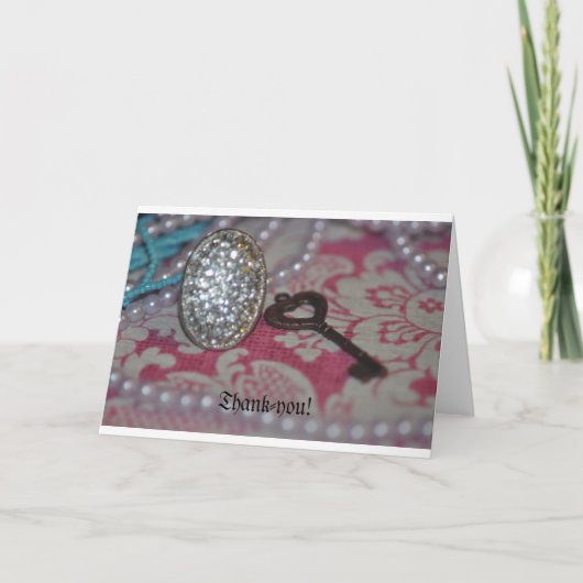 De sleutel tot mijn hart producten bedankkaart (Voorkant)