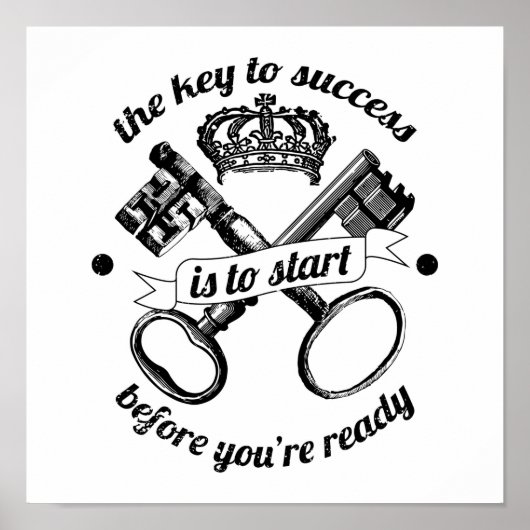 De sleutel tot succes poster (Voorkant)