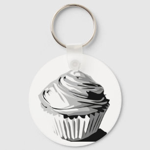 De sleutelhanger van Grayscale cupcake